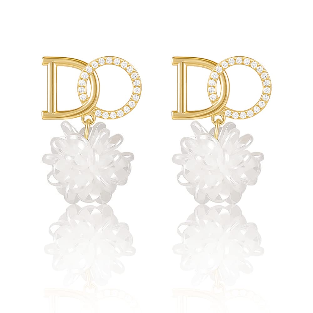 SANNIDHI Colorful Fashion Earrings for Women -Vintage Cut-out Fan-shaped Design,Suit for Party Gift (DO Lette) SANNIDHI Colorful Fashion Earrings for Women -Vintage Cut-out Fan-shaped Design,Suit for Party Gift (DO Lette)